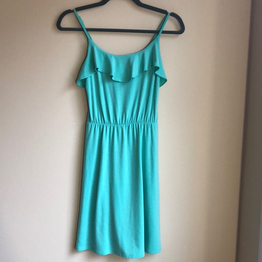 Target Mossimo Ruffle Top Aqua Camisole Dress